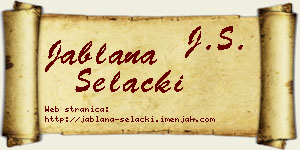 Jablana Selački vizit kartica